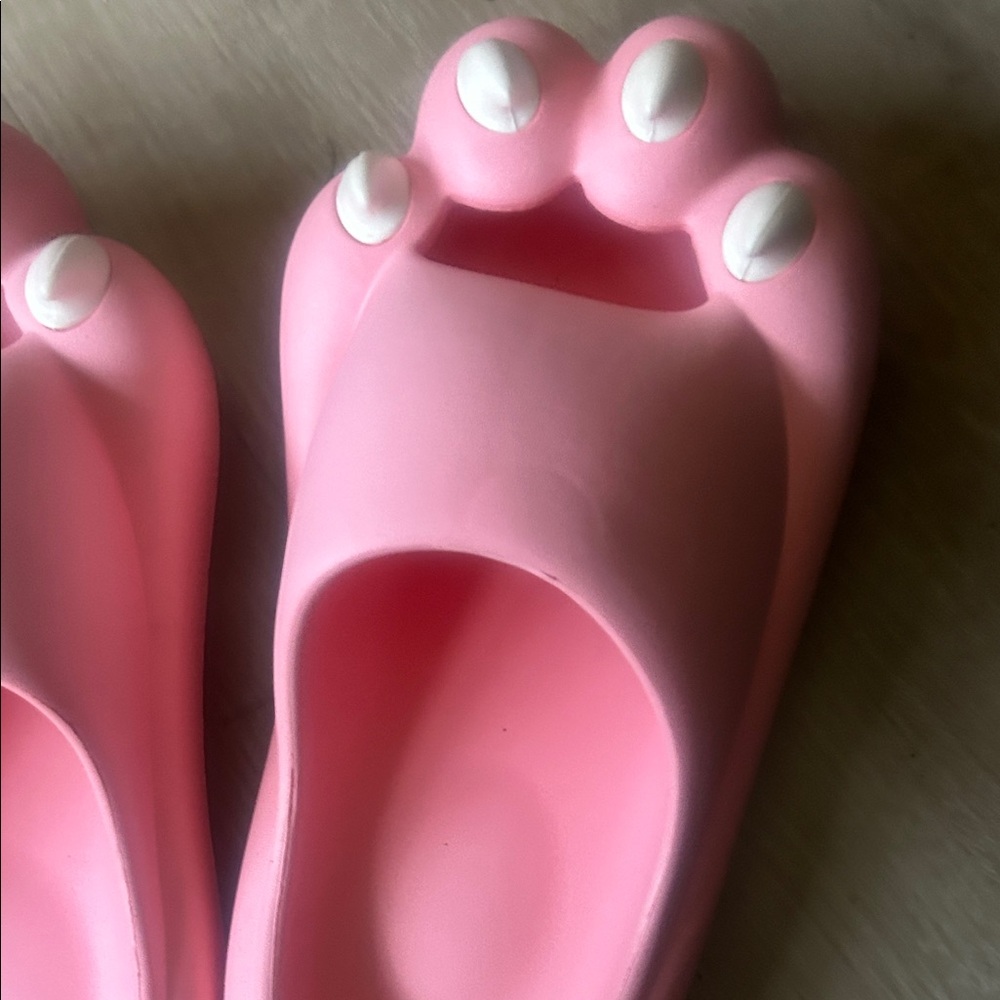 Cute Pink Paw Women's Slippers - Picture 3 of 6